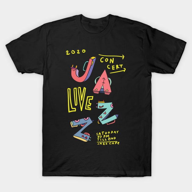 Jazz live T-Shirt by Music Lover